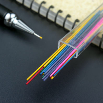 0.7/0.9彩色铅芯 红/蓝/绿色10根*60mm色泽明艳 着色好橡皮能擦淡