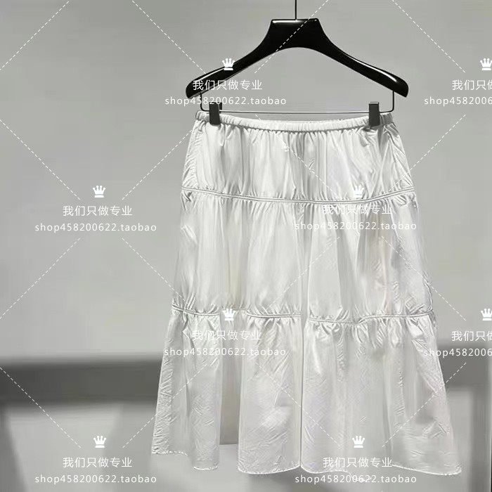 欧家专柜2026夏女蕾丝纯棉中长大摆伞裙半身裙1MY1070740-4A-999