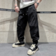 街头风长裤 个性 立体剪裁刺绣logo宽松版 早春新款 型小脚户外休闲裤