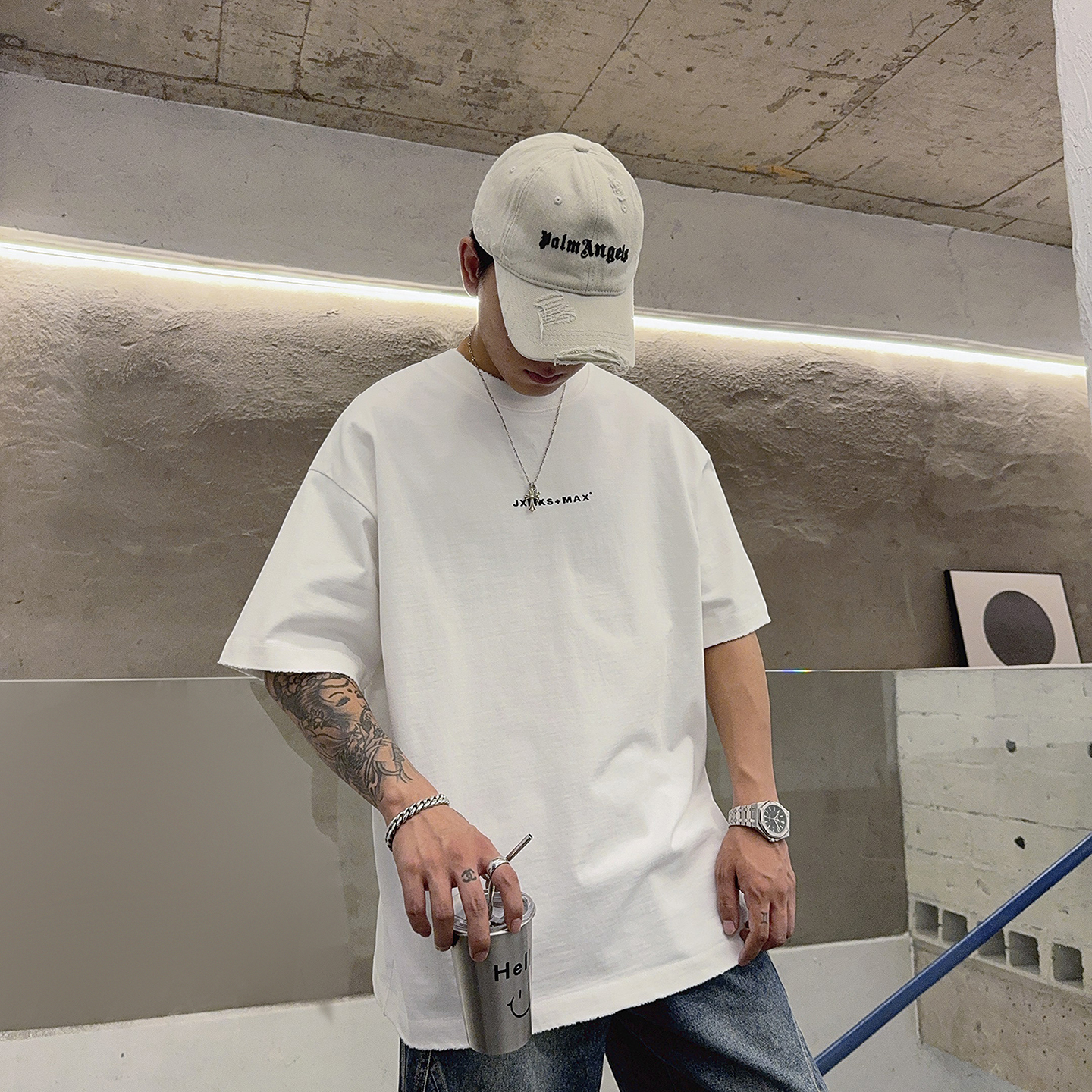 秋款韩版潮流字母印花百搭短袖