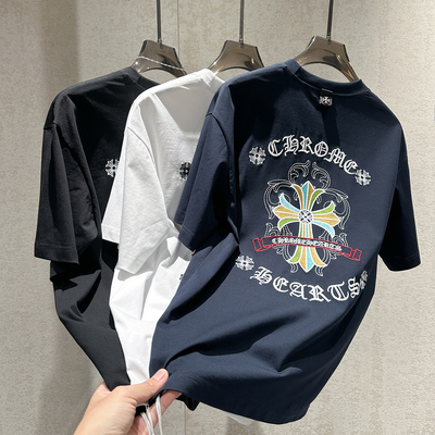 夏季新款潮流重工刺绣百搭短袖