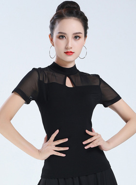 现代舞蹈练功服套装女成人莫代尔上衣短袖黑色形体跳舞衣服女夏季