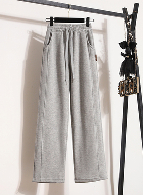 广场舞服装裤子夏灰白色纯棉宽松莫代尔曳步舞蹈运动长裤中老年女