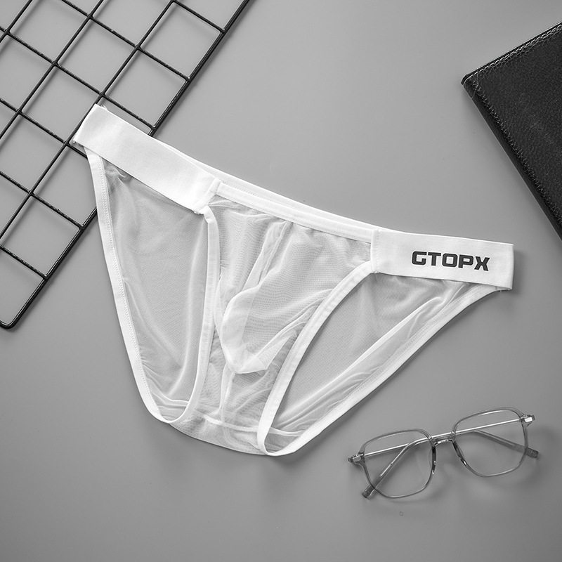 男士新款个性内裤 精选 腰带薄款冰纱单层时尚低腰透气性感三角裤,女士内衣/男士内衣/家居服,男三角内裤,淘宝优惠券,粉丝福利购,淘宝优惠卷