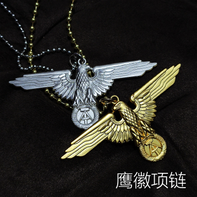 东线金属项链鹰徽吊坠