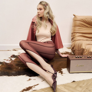 perspective base high versatile 网纱透视高腰打底 waist Mesh