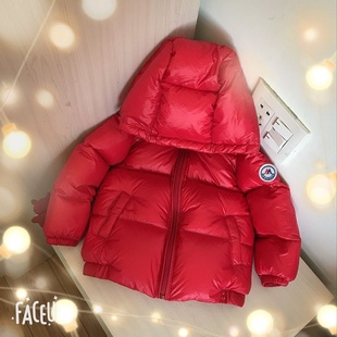 2男女童羽绒服1-3岁黑红色男宝宝女宝韩版童装冬装儿童加厚外套6