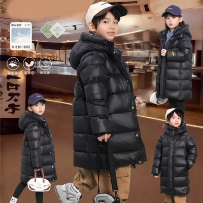 儿童羽绒服中长款加厚极寒男女童