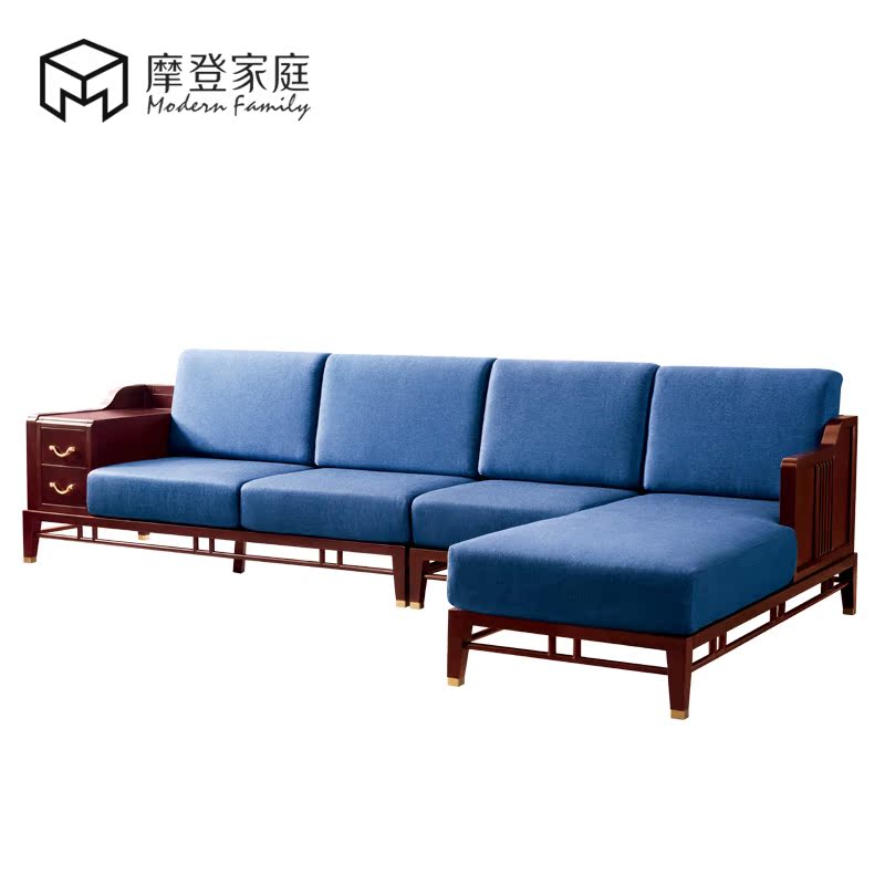 摩登家庭新中式檀丝实木布艺沙发贵妃转角怀旧花纹加厚坐垫设计在类目 住宅家具, 沙发类, 实木沙发中 - 来自Buy2taobao.com提供专业的淘宝代购服务