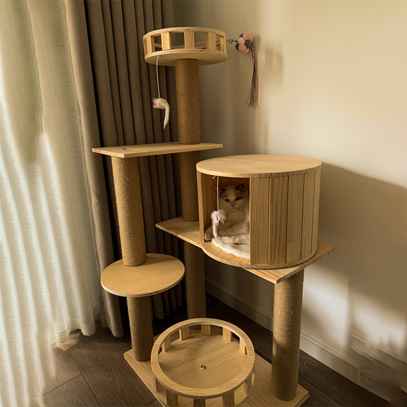 猫架子猫爬架猫窝猫树一体夏季实木网红猫抓板通天柱大型跳台别墅在类目 宠物/宠物食品及用品, 猫/狗玩具, 猫爬架中 - 来自Buy2taobao.com提供专业的淘宝代购服务