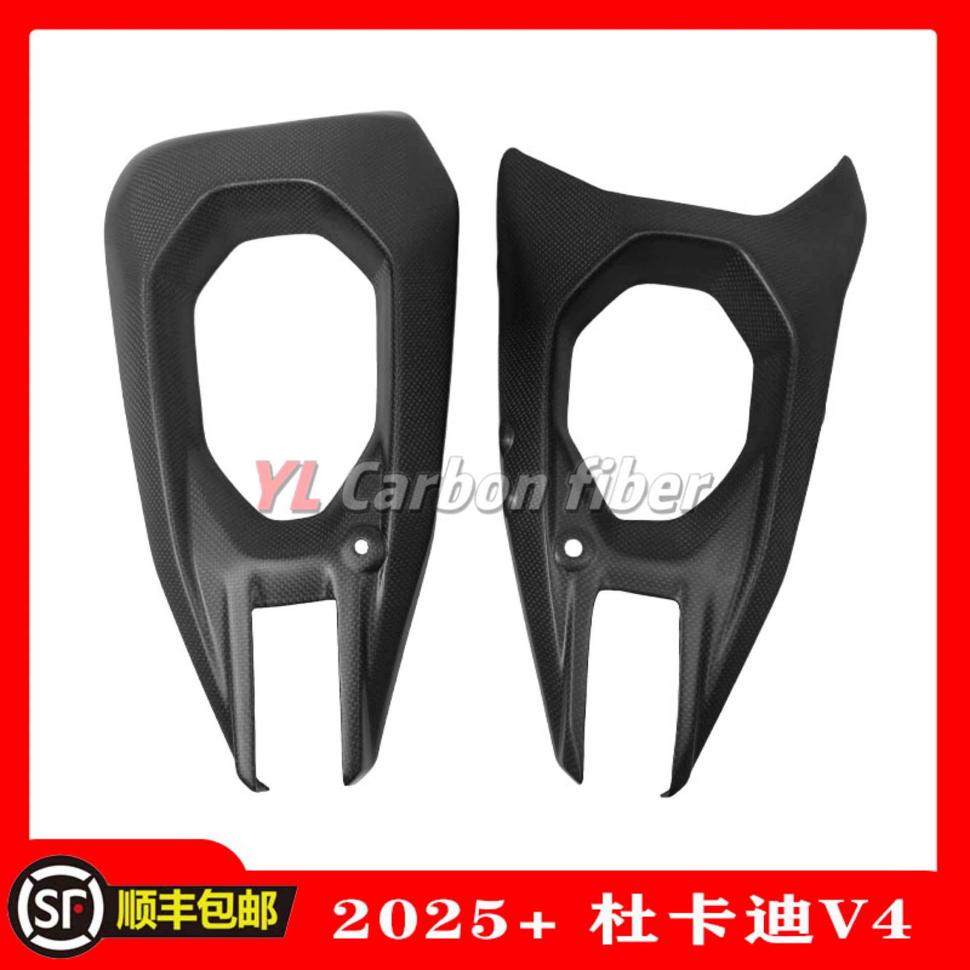 新款杜卡迪V4碳纤维后摇臂保护罩
