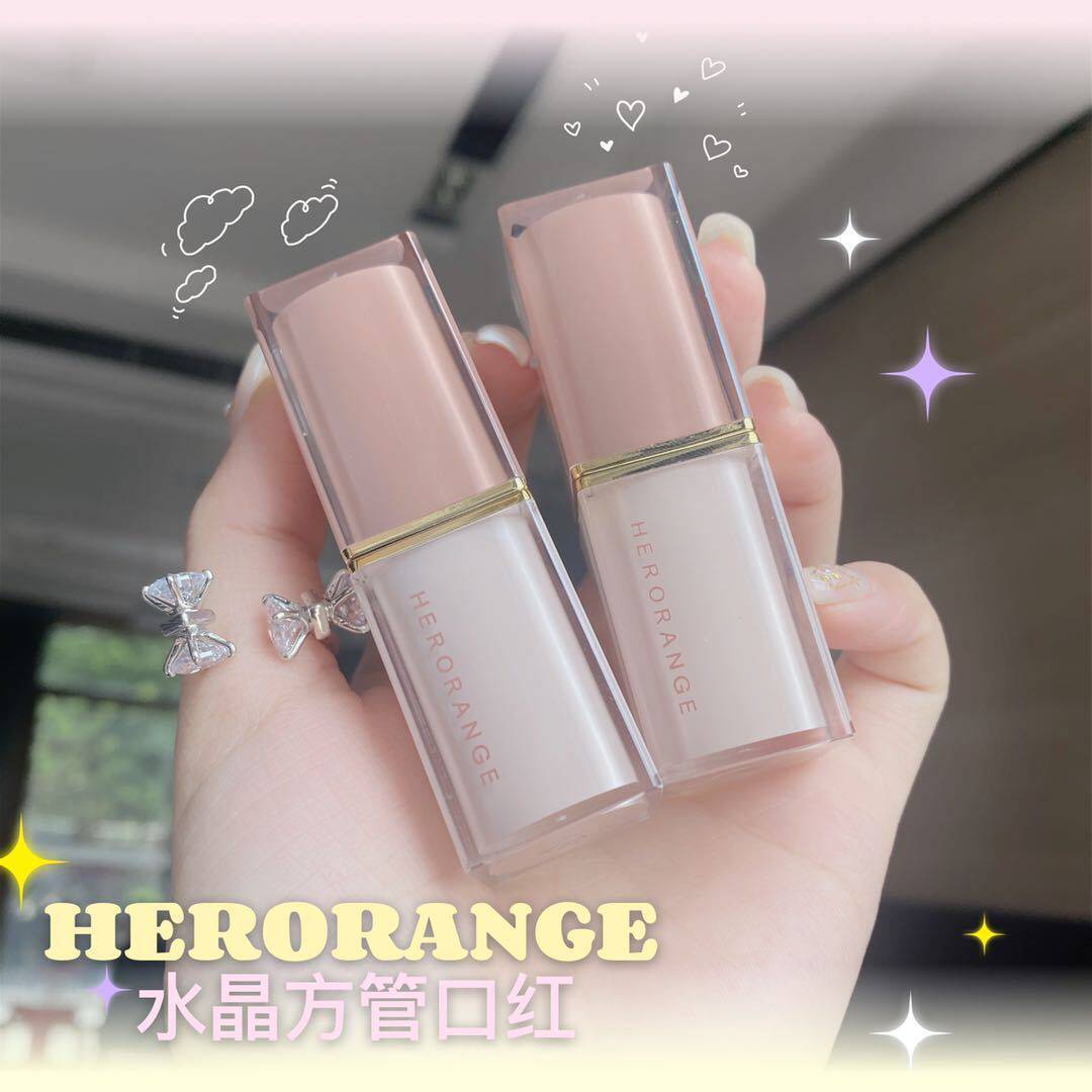 HERORANGE水晶方管口红 学生党平价持久雾面哑光素颜显白唇膏