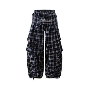 Pink 复古宽松阔腿设计感休闲裤 2025春季 美式 新款 Fudge