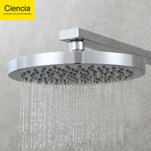 ciencia科德林浴室8英寸塑料淋浴花洒喷头卫生间莲蓬头增压顶喷