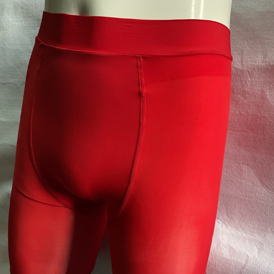 无束缚u型平角性感透明隐形高弹男士油光丝袜内裤双加裆