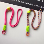 ins卡套挂绳挂脖绳手机绳挂绳可调节斜跨潮女拆卸文艺脖子长度结实 糖果色绳子钥匙扣工作牌绳子