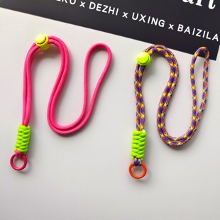 ins卡套挂绳挂脖绳手机绳挂绳可调节斜跨潮女拆卸文艺脖子长度结实 糖果色绳子钥匙扣工作牌绳子