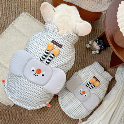 HeyElf宠物衣服法斗马甲巴哥棉袄狗狗冬季棉服雪纳瑞比熊保暖外套