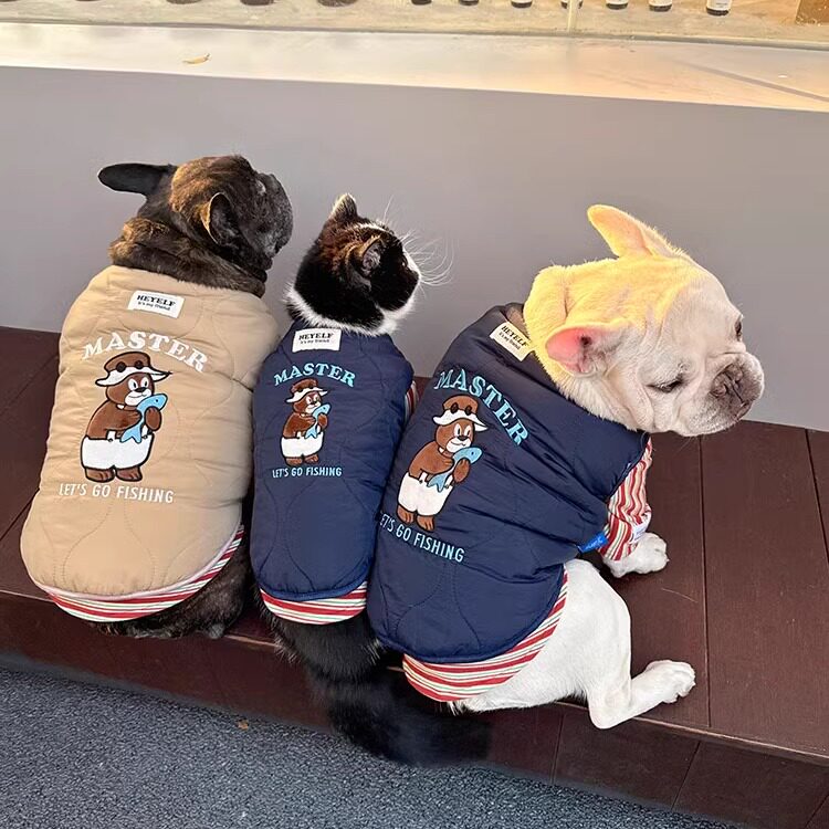 HeyElf法斗棉服宠物冬季衣服狗狗棉衣雪纳瑞马甲比熊泰迪保暖棉袄