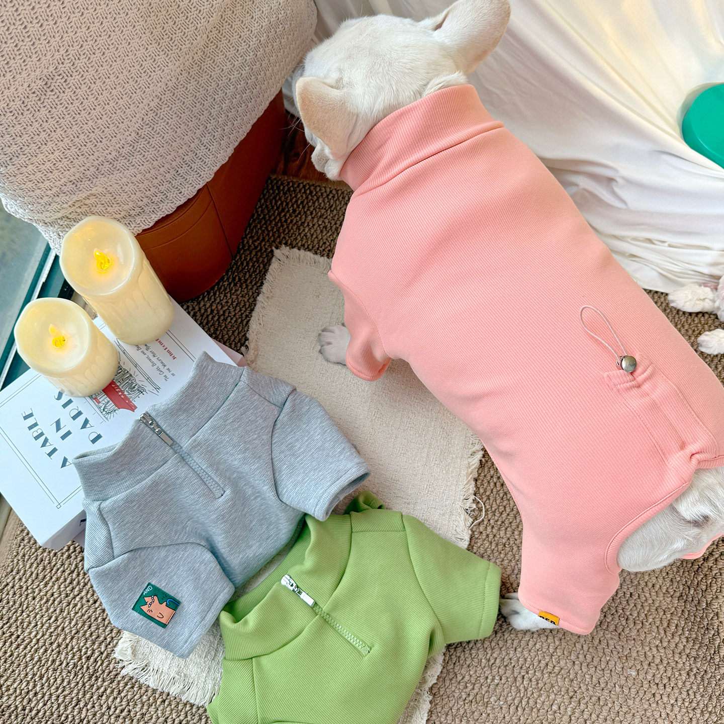 狗狗衣服宠物四脚衣法斗巴哥四脚裤雪纳瑞冬季加绒连体衣比熊保暖