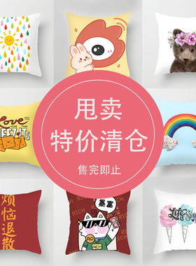 卡通动物抱枕套客厅沙发卧室床头