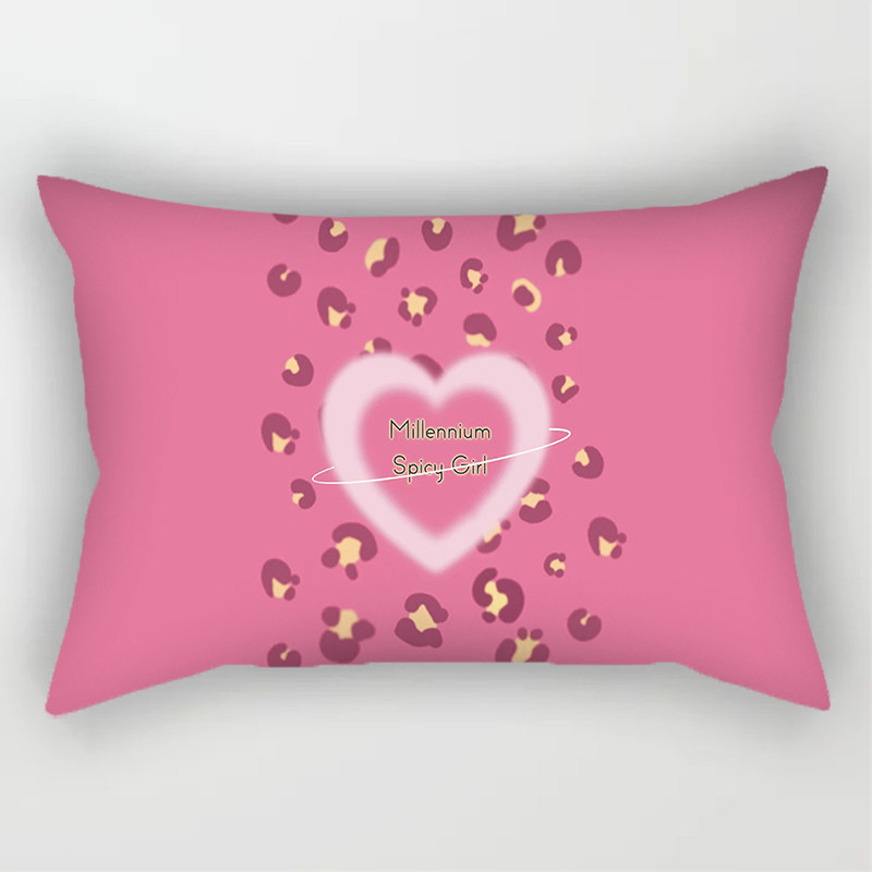 北欧拆粉色抱几何双面长方形可cfx157洗靠背沙发护现腰代不规则枕