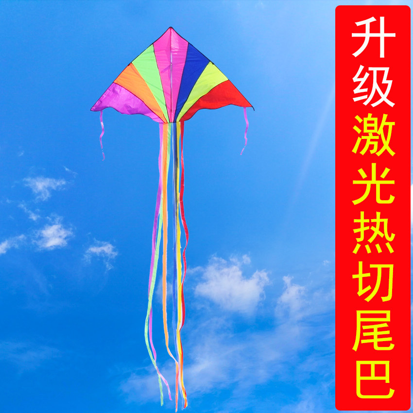 潍坊2026年新款七彩彩虹风筝大型高档成人好飞微风易飞长尾彩虹