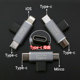C母转Mirco Type T型手机转接头 C公 lighting公 C母转双头Type