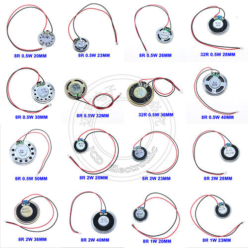 8欧0.5瓦/1W/2W 32R 电子狗扬声器玩具喇叭 带插头MX端子线1.25mm