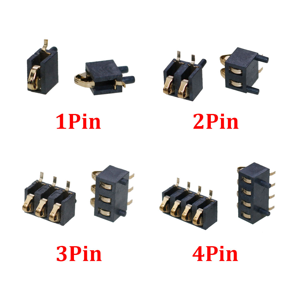 BC-36电池座2.5间距1Pin2Pin3Pin4Pin镀金弹片充电连接器导电座