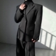渡影谷轻奢高定垫肩收腰设计小众黑色高级西装 男痞帅廓形立体外套