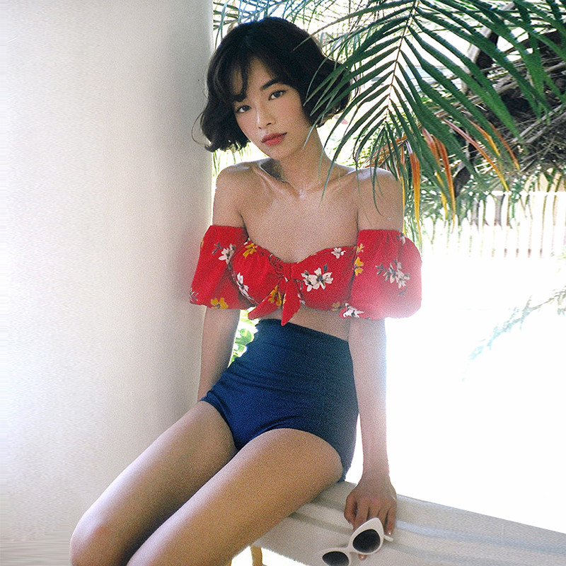 泰国泳衣女士可爱高级感显瘦比基尼性感2025新款分体泡温泉纯欲风