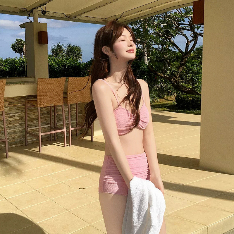 分体绝美比基尼泳衣女度假高级感