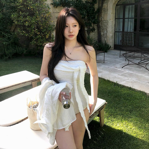 性感纯欲风绝美泳衣女连体抹胸