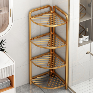 卫生间置物架浴室三角架落地式多层转角收纳架脸盆架厨房锅架收纳