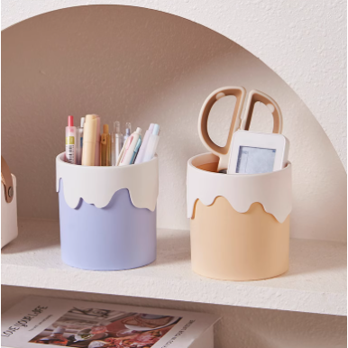 冰淇淋笔筒大容量学生桌面办公文具收纳盒家用创意实用礼品