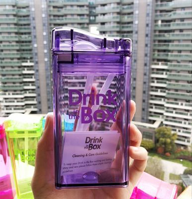 Drink Box 夏天果汁杯宝宝喝水杯 吸管杯 密封不漏水 夏天水杯