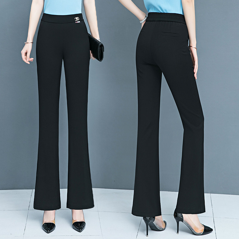 TENCEL JEANS THIN WOMENS PANTS SUMMER 2024 NEW ELASTICATED HIGH-WAISTED SLIM FASHION ICE SILK MICRO FLARED PANTS