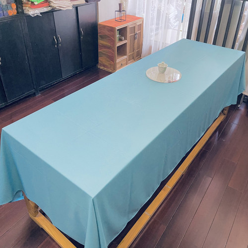 高端会议茶台桌布防水长方形茶桌茶席底布展会桌台布定制加长加i.