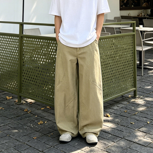 美式潮牌纯棉复古宽松工装裤男