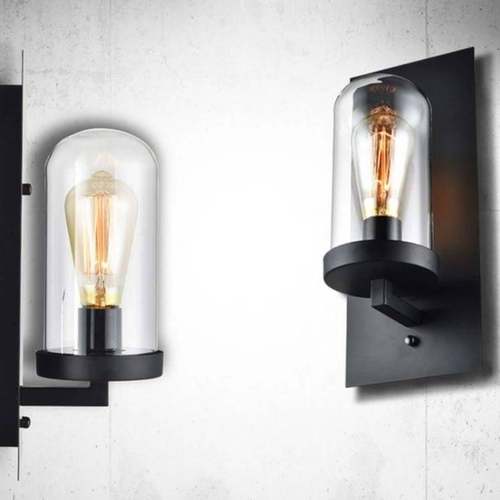 创意现代简约餐厅吧台美式乡村过道楼梯爱迪生灯泡单头玻璃壁灯