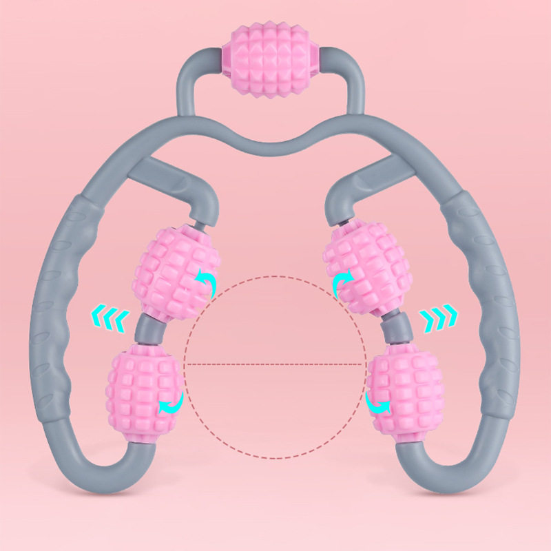 瑜伽美腿肌肉放松消夹腿滚珠环形按器肌肉型美小腿棒滚轮