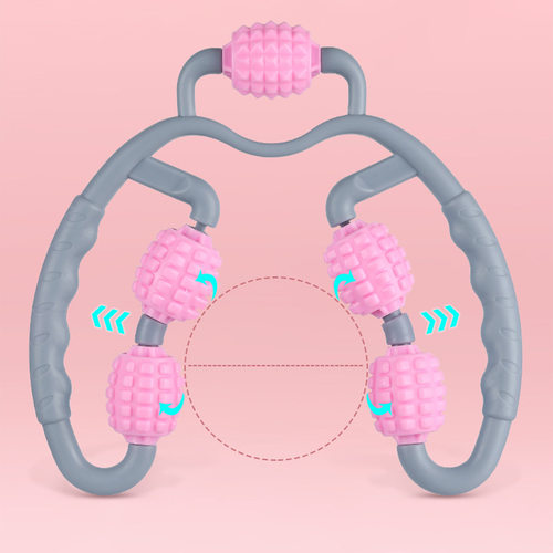 瑜伽美腿肌肉放松消夹腿滚珠环形按器肌肉型美小腿棒滚轮