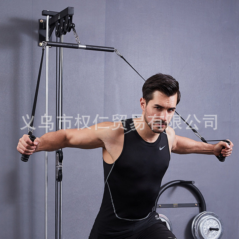 带轴承环直拉杆短拉杆高位下拉杆干健身器材配件负重训练杆拉