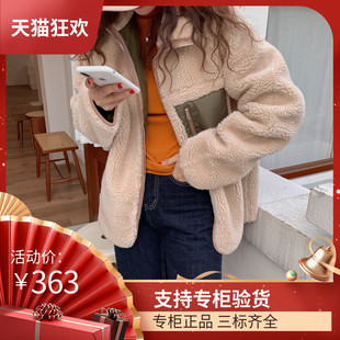 DI DVF外套女夏冬2023新款中长款加厚保暖韩国东大门羊羔毛毛绒大