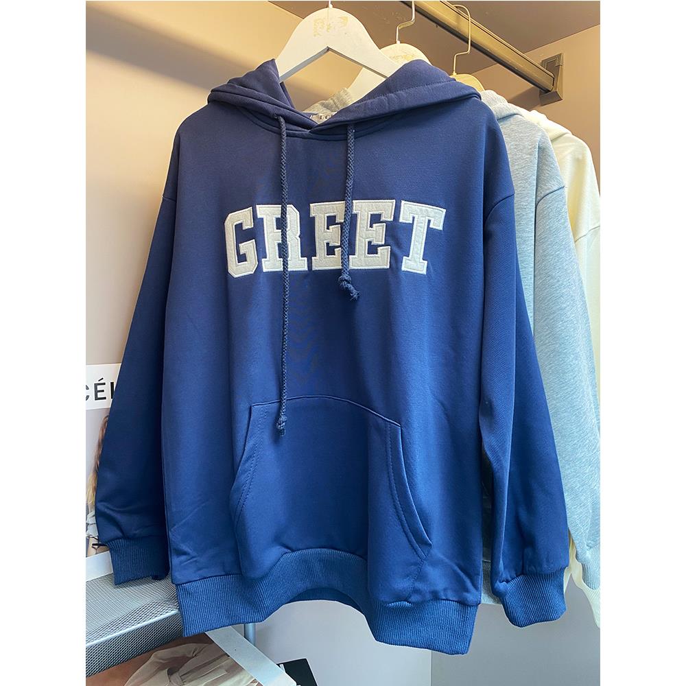 欧洲站纯棉中长款卫衣女20