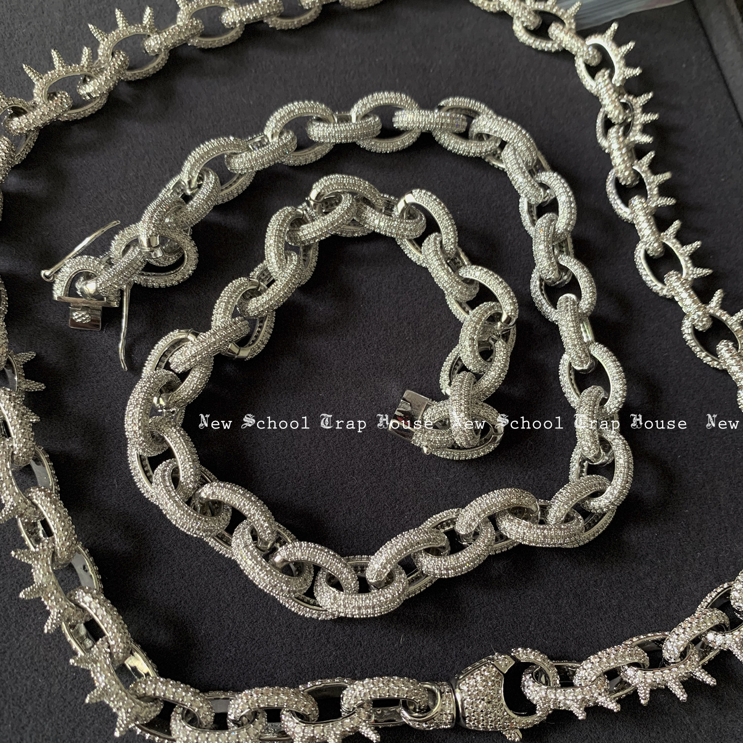 尖刺蛋形链绳索项链o字链手链