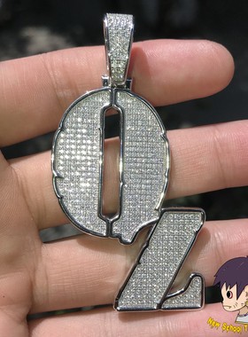 Iced “OZ” 满钻镶嵌吊坠项链定制嘻哈潮流珠宝配饰私人订制