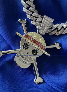 海贼王草帽路飞骷髅头吊坠项链