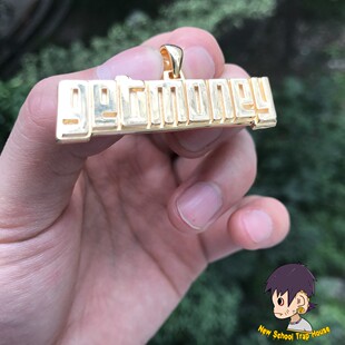 Custom Money吊坠项链定制街头嘻哈配饰珠宝 jewelry字母Get